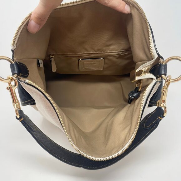 Coach Authentic Pennie Colorblock Pebbled Leather Shoulder Bag EUC - Picture 3 of 7